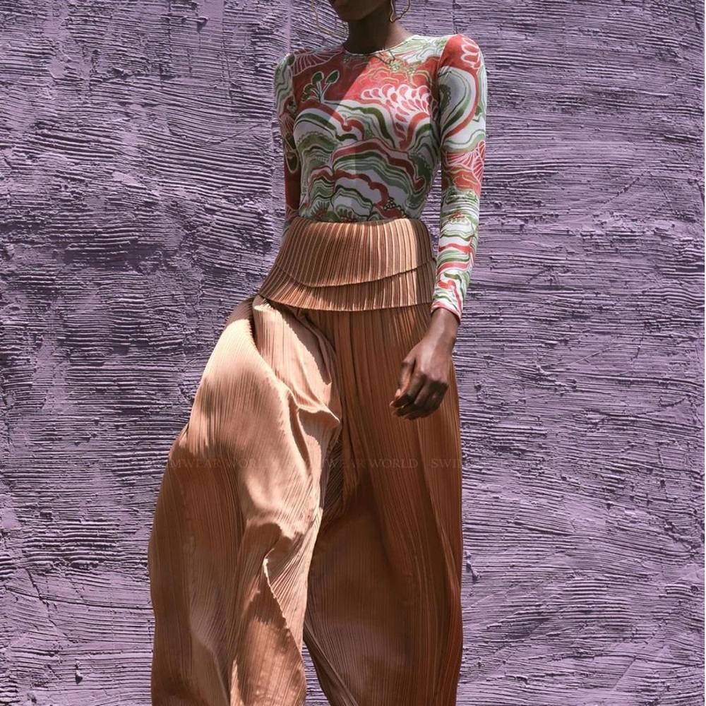 Andrea Iyamah Linea Toffee Pleated Pants NWT Various Sizes